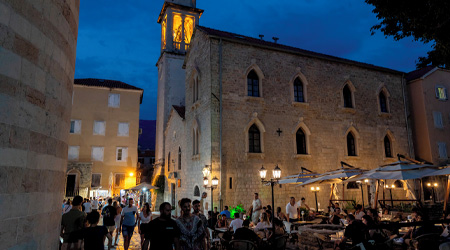 Evening activities in Montenegro.